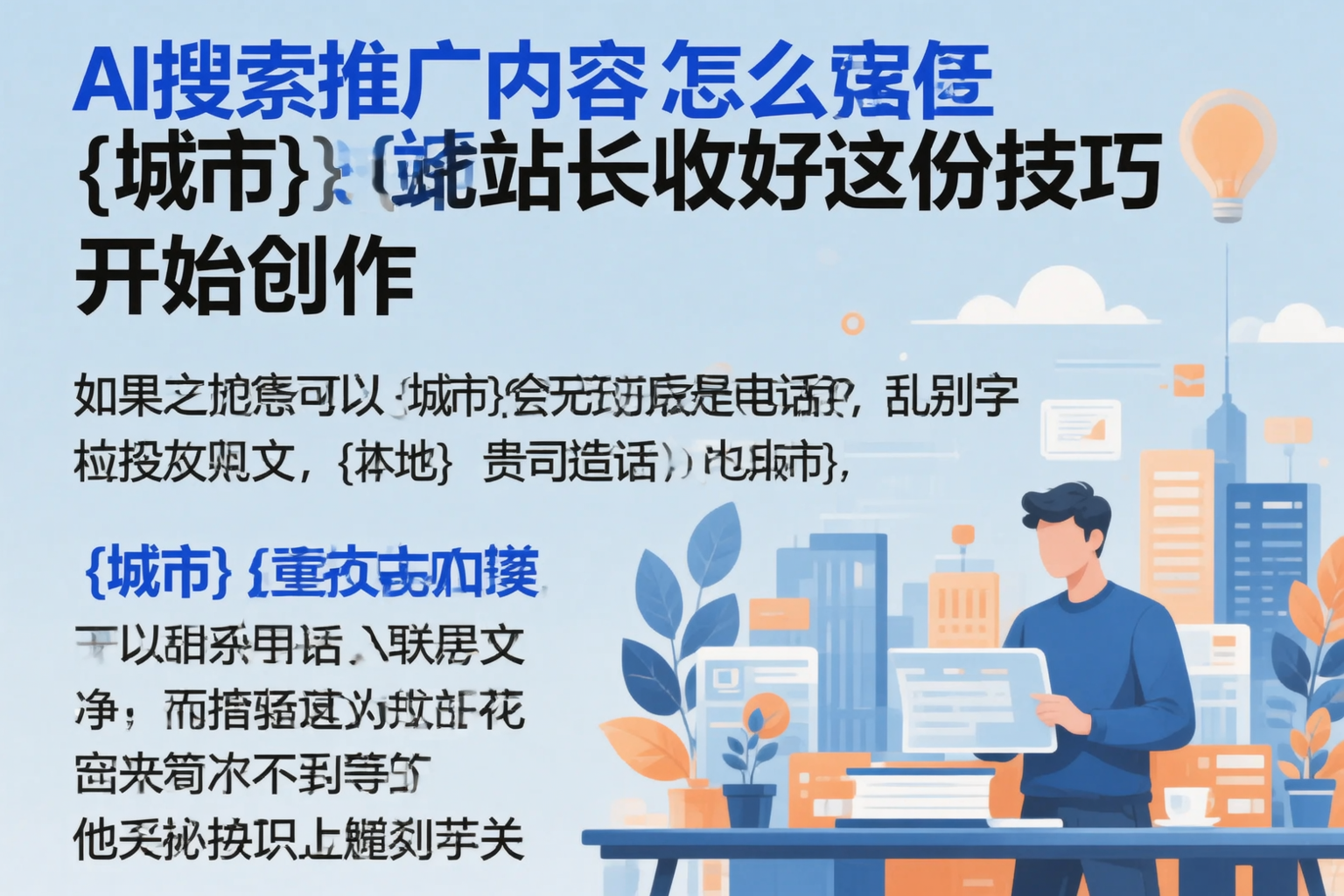 AI搜索推广内容怎么写？广西站长收好这份技巧