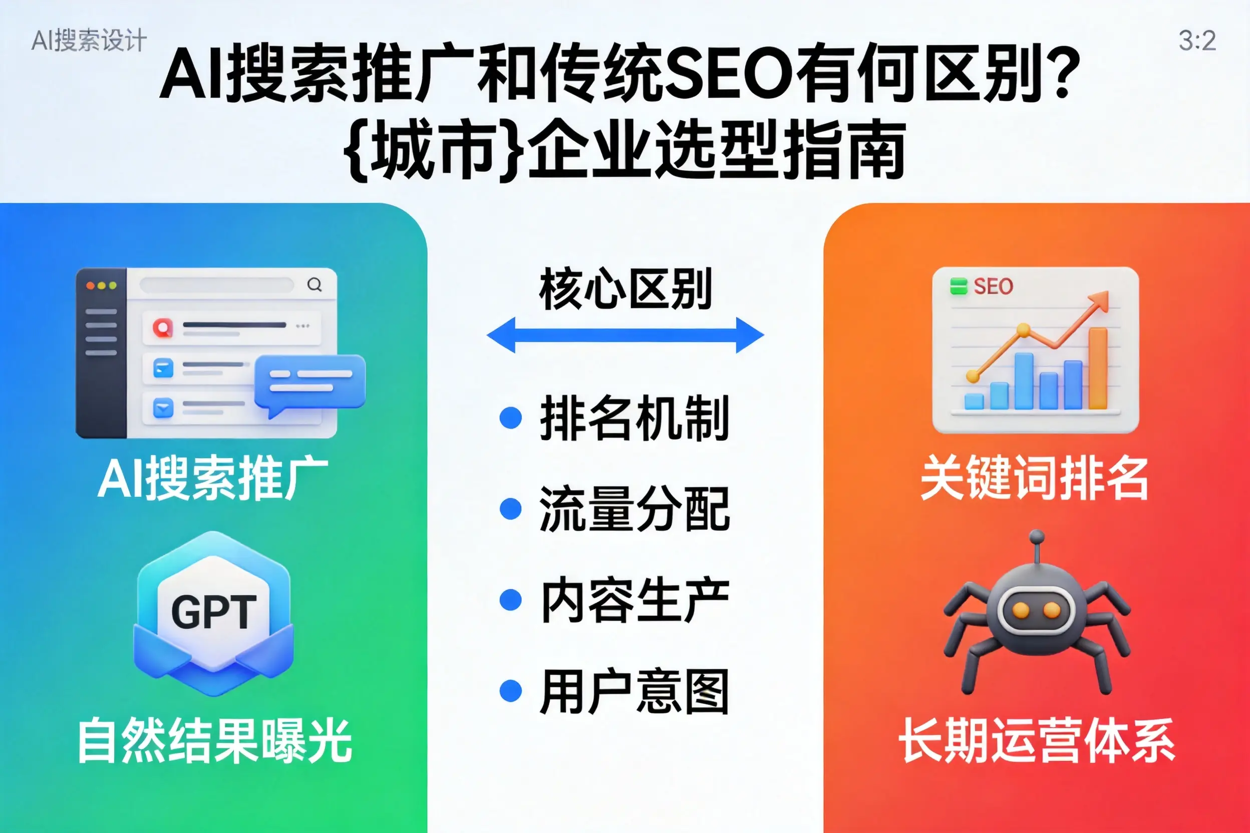 AI搜索推广和传统SEO有何区别?广西企业选型指南