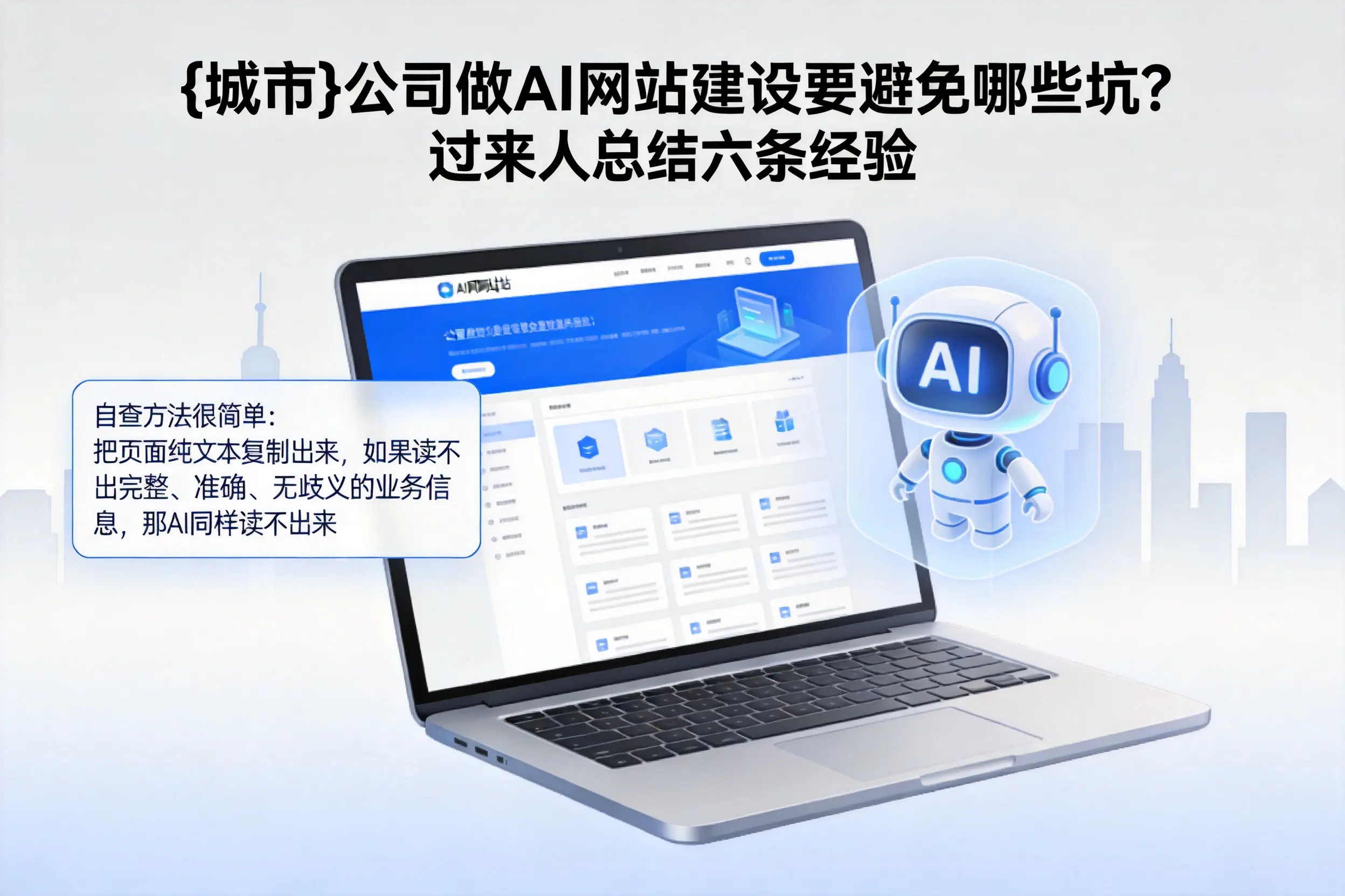 广西公司做AI网站建设要避免哪些坑?过来人总结六条经验