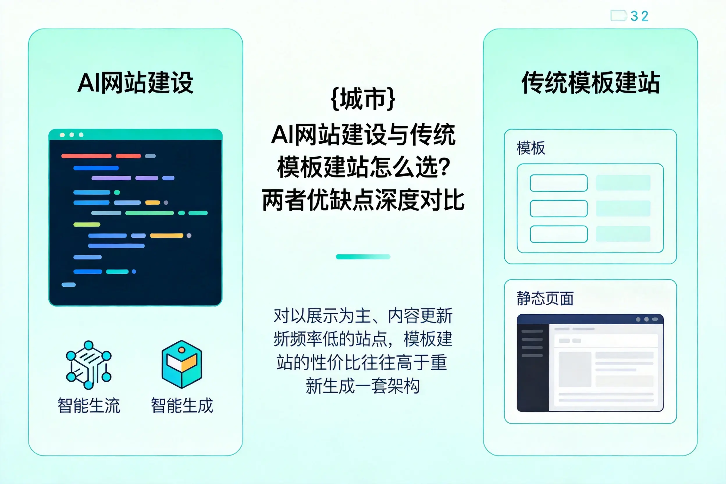 广西AI网站建设与传统模板建站怎么选？两者优缺点深度对比