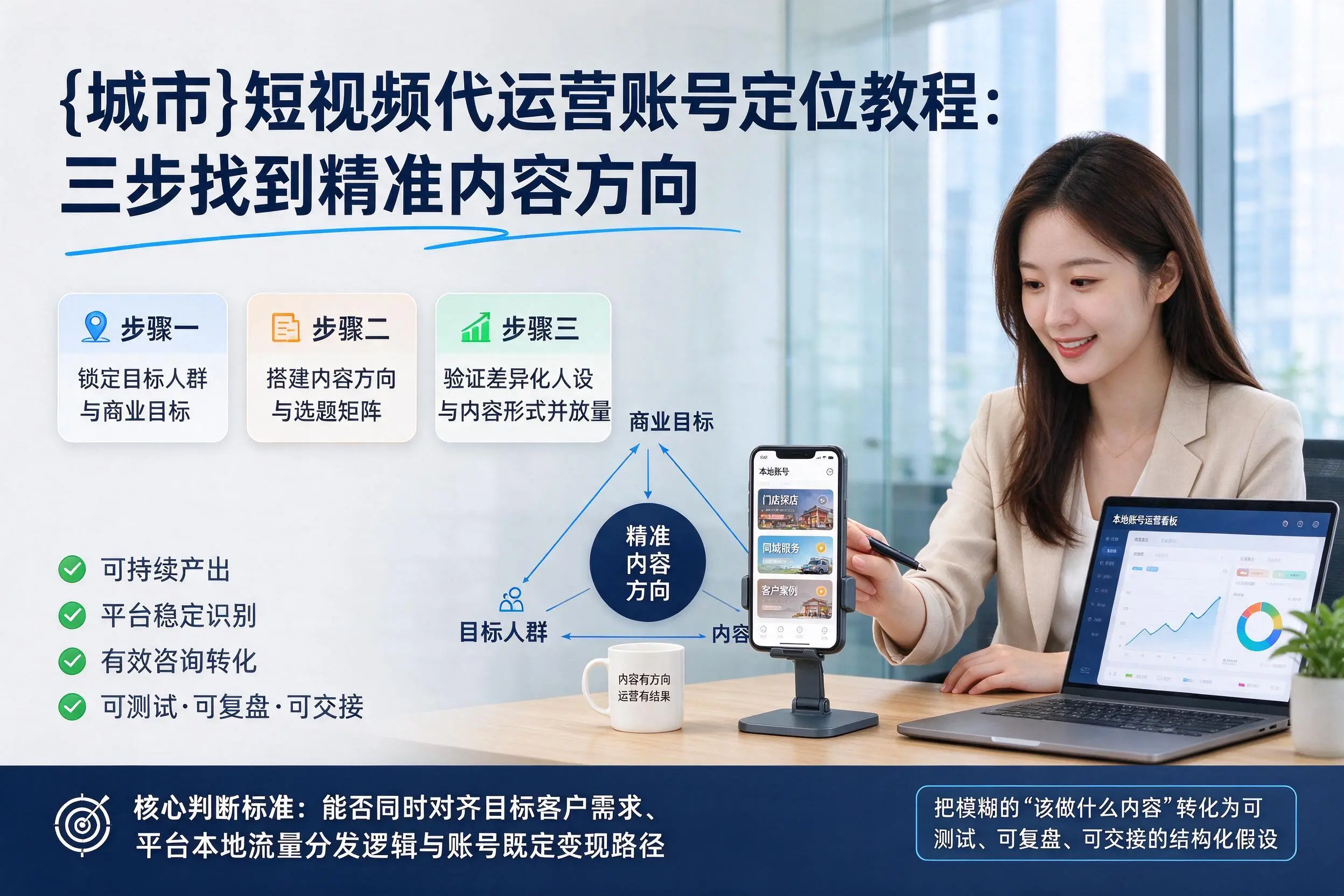 广西短视频代运营账号定位教程：三步找到精准内容方向