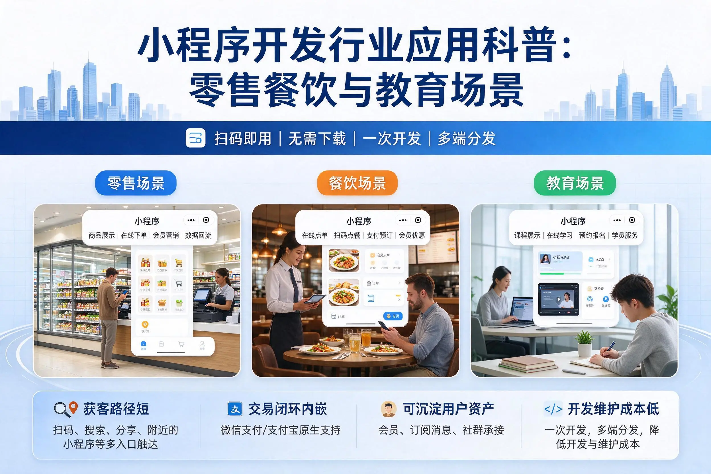 广西小程序开发行业应用科普：零售餐饮与教育场景
