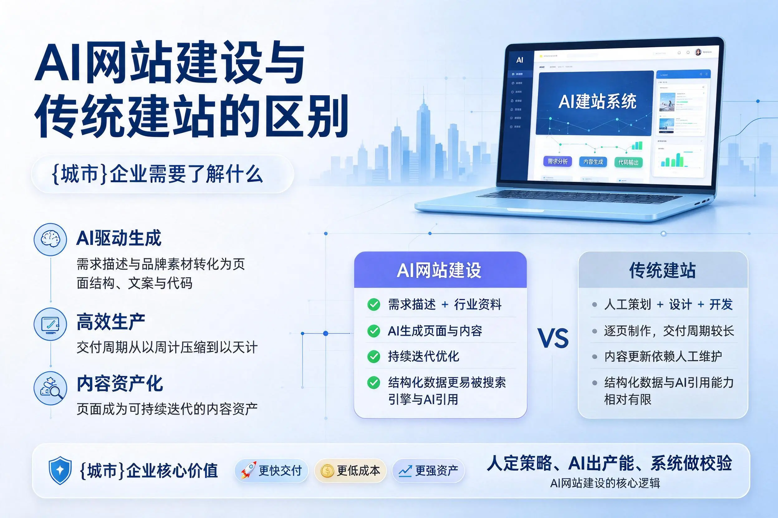 AI网站建设与传统建站的区别，广西企业需要了解什么