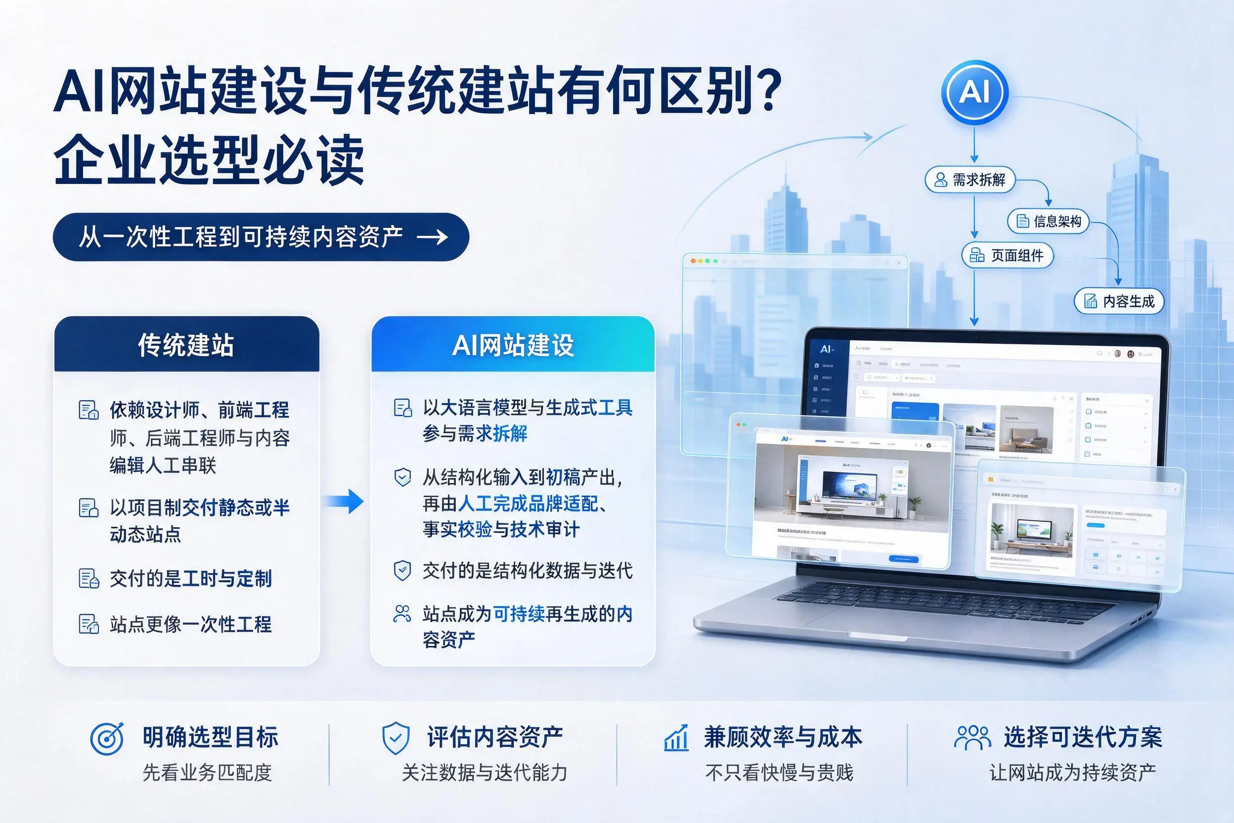 AI网站建设与传统建站有何区别？广西企业选型必读