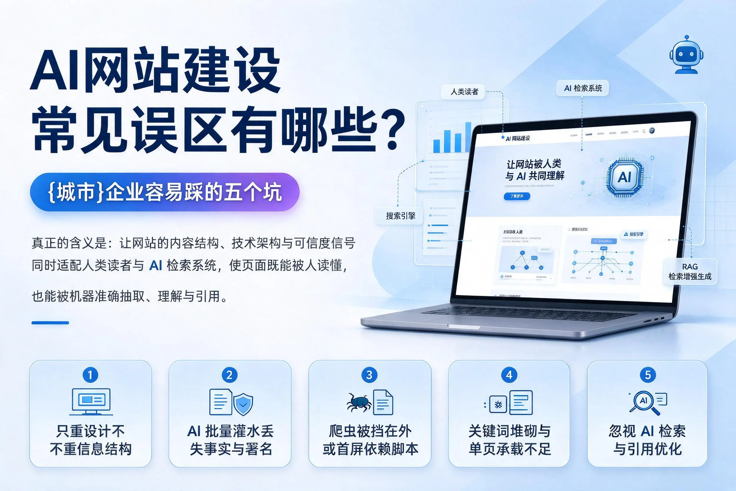AI网站建设常见误区有哪些?广西企业容易踩的五个坑