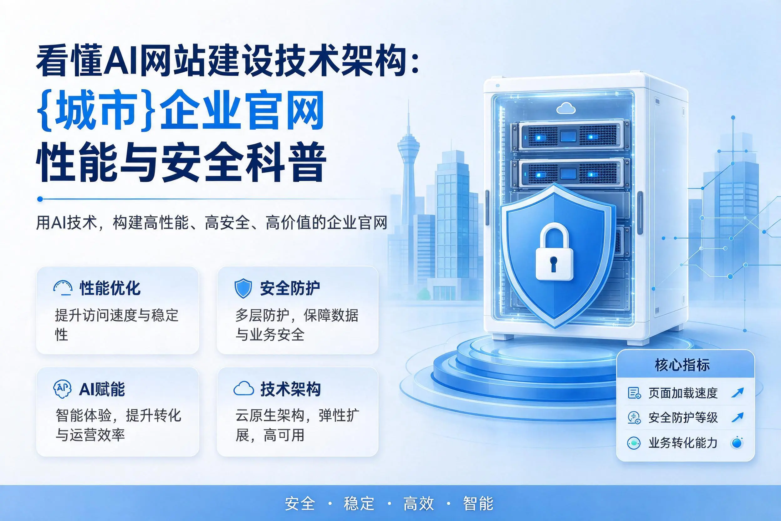 看懂AI网站建设技术架构：广西企业官网性能与安全科普
