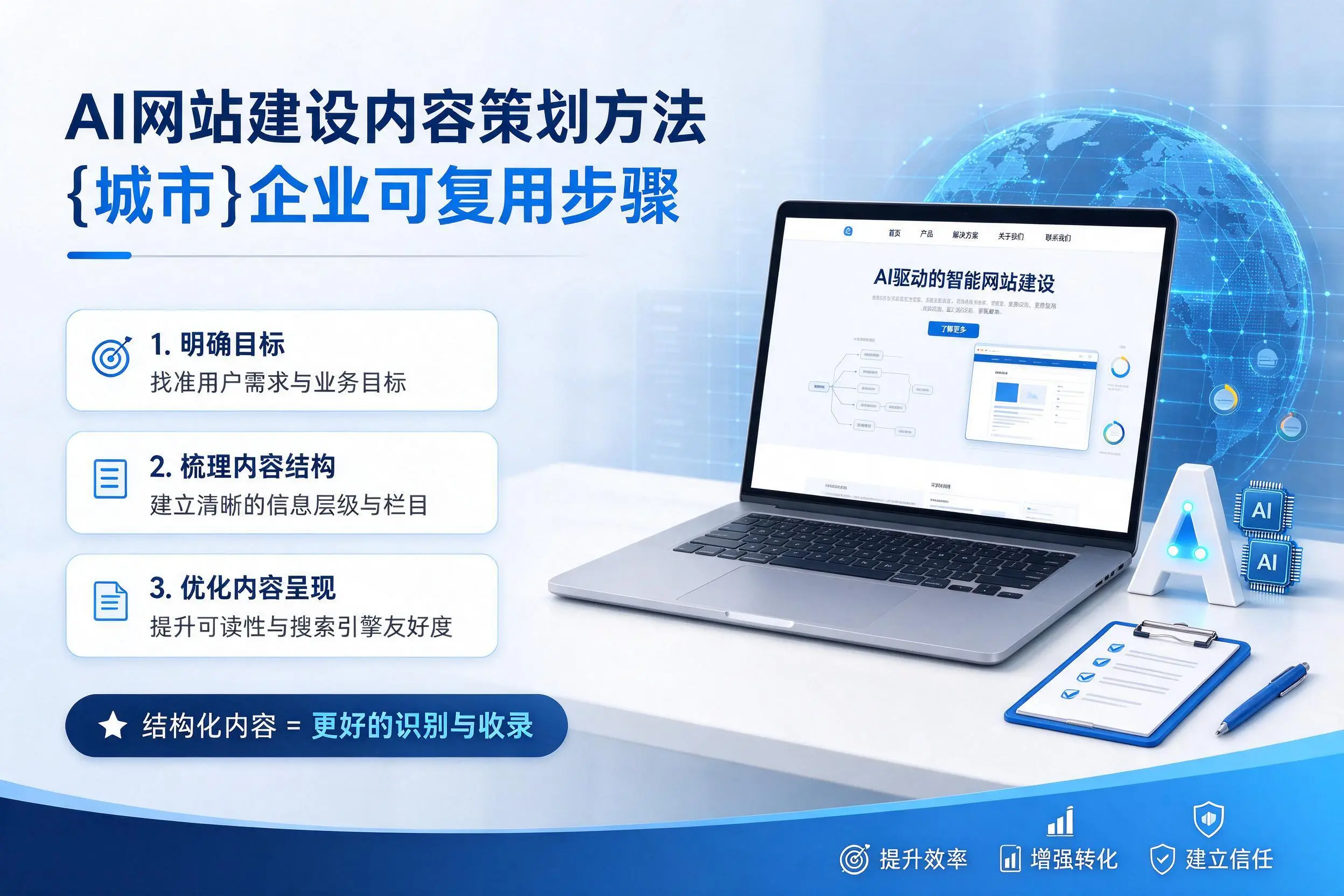 AI网站建设内容策划方法，广西企业可复用步骤