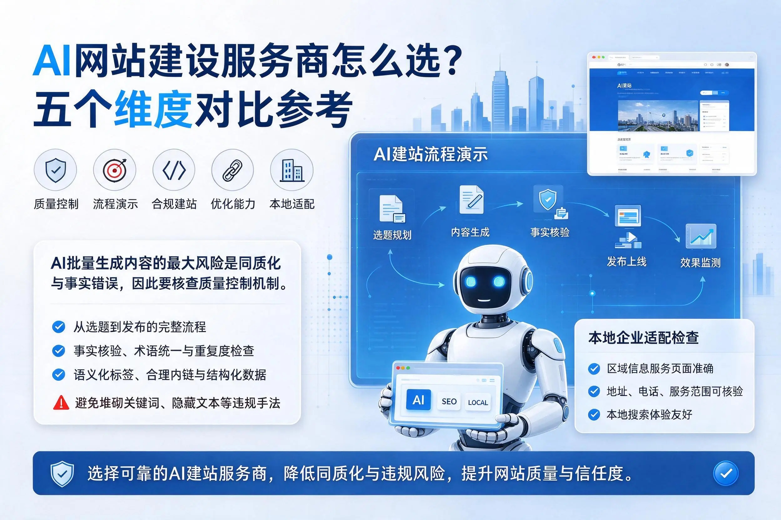 广西AI网站建设服务商怎么选？五个维度对比参考