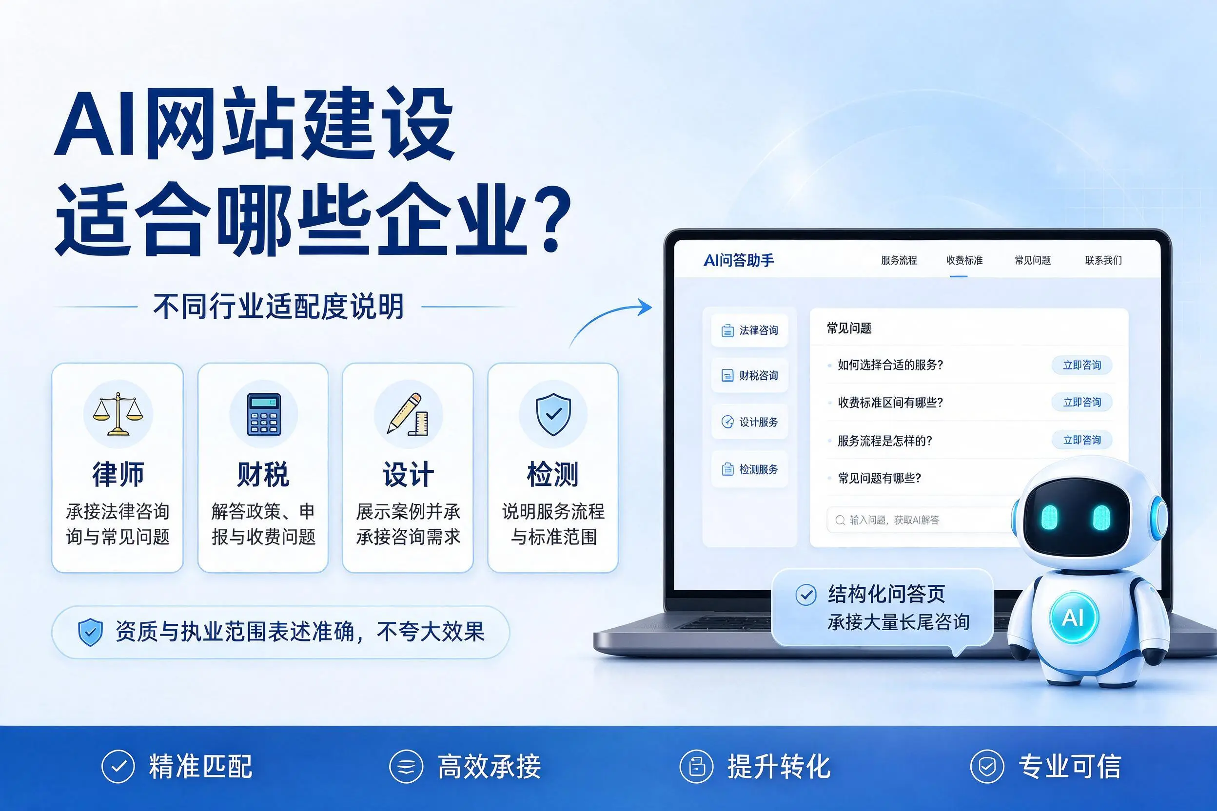 AI网站建设适合哪些企业？广西不同行业适配度说明