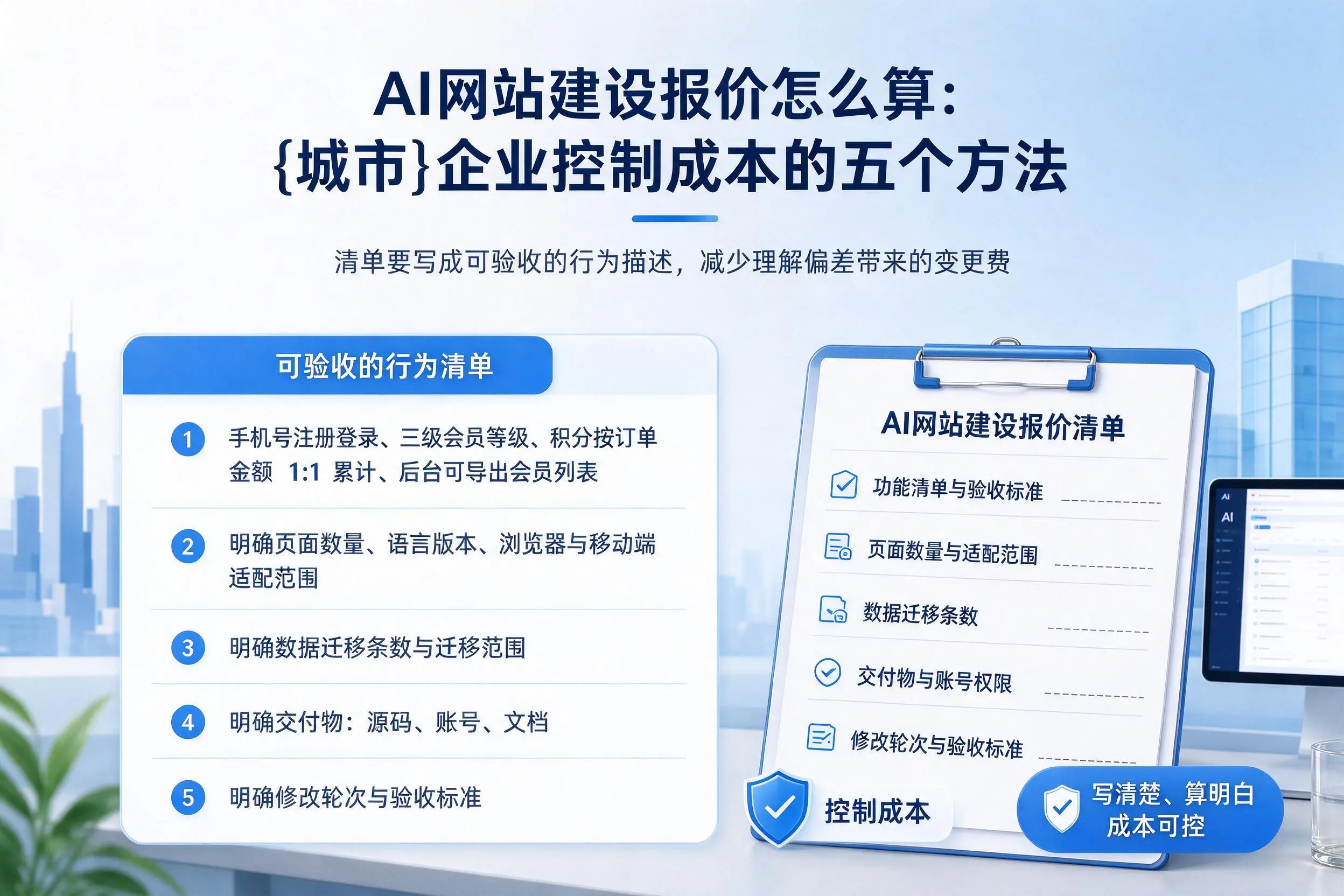 AI网站建设报价怎么算:广西企业控制成本的五个方法