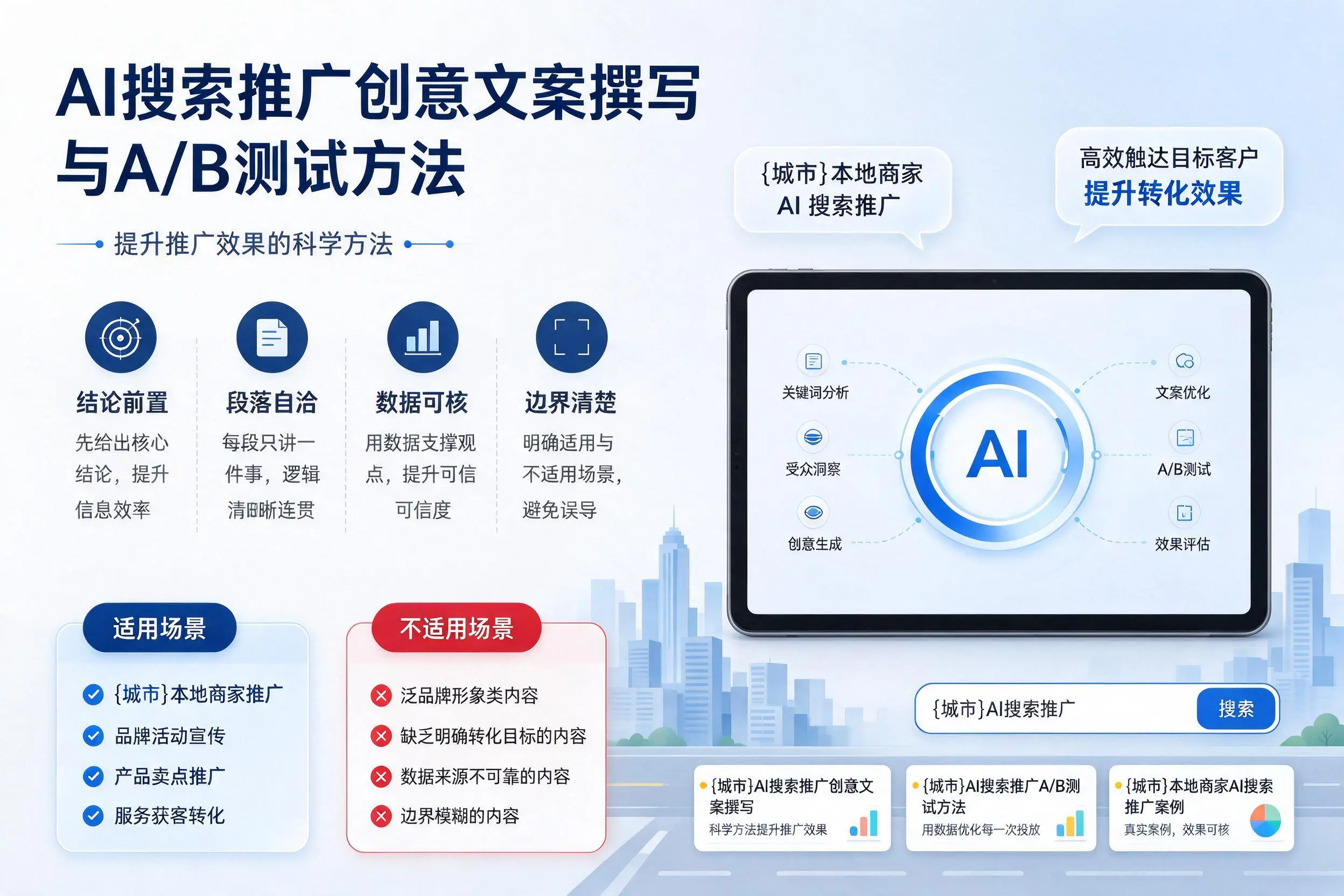 广西AI搜索推广创意文案撰写与A/B测试方法